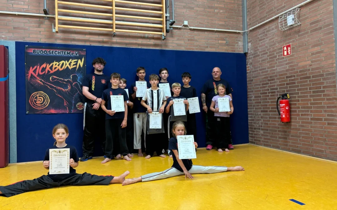 Erfolgreiche Premiere: Erste Kickbox-Gürtelprüfung der Kinder- und Jugendgruppe des Budo Sechtem e.V.